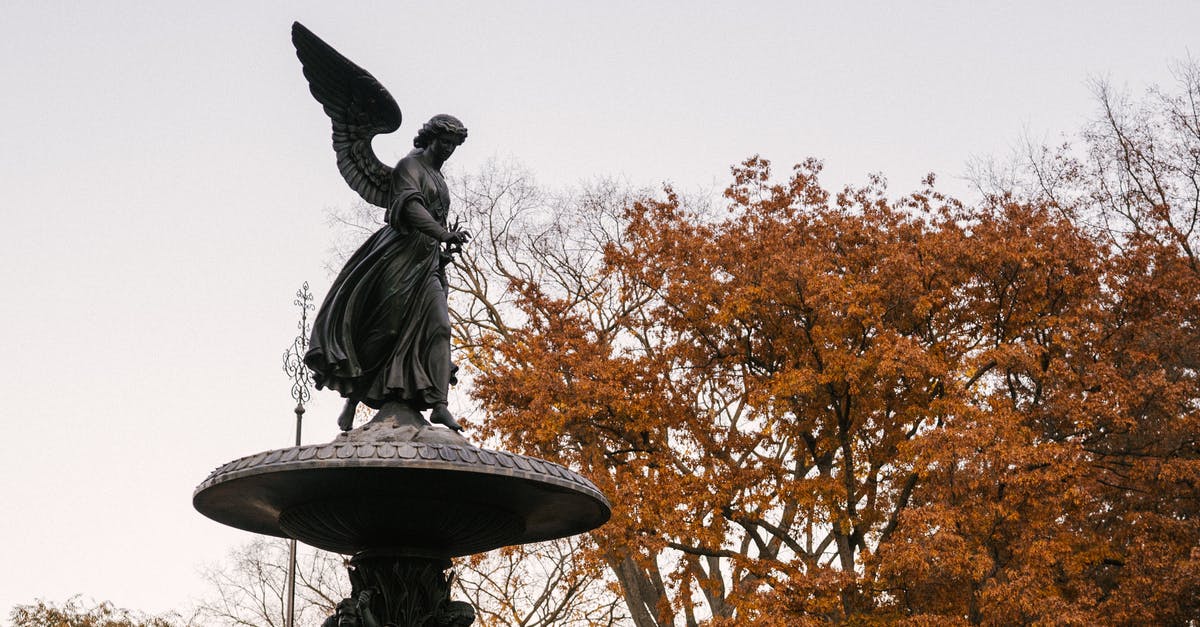 What statue did Bolivia give, and where is it located? - From below of famous Angel of the Waters statue of Bethesda Fountain placed in Central Park in New York City in autumn time What statue did Bolivia give, and where is it located? - From below of famous Angel of the Waters statue of Bethesda Fountain placed in Central Park in New York City in autumn time