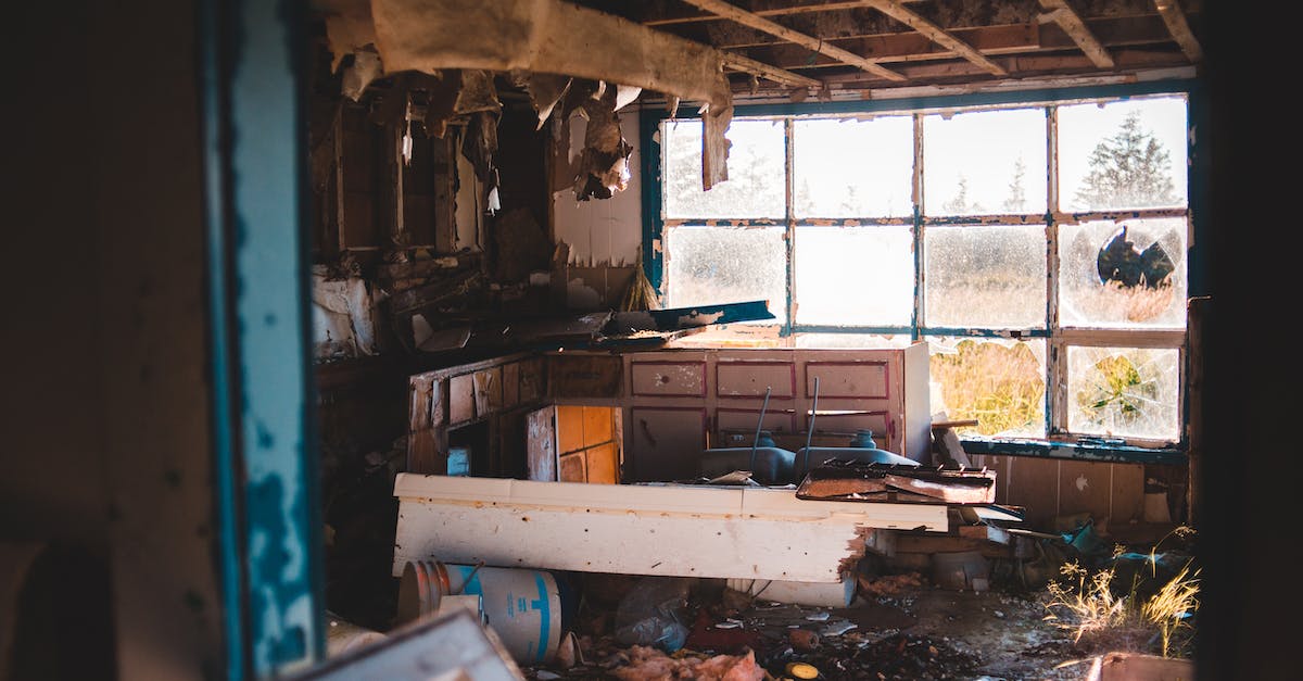 What was this ruined building in Tbilisi, Georgia that is Greek property? - Interior of shabby abandoned house