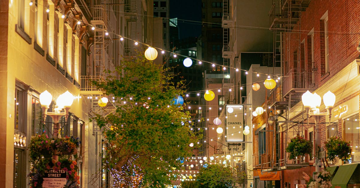When traveling from Barcelona to San Francisco my first stop is in Miami. Are my bags checked there or at my final stop in San Francisco - Green Christmas Tree With Yellow String Lights When traveling from Barcelona to San Francisco my first stop is in Miami. Are my bags checked there or at my final stop in San Francisco - Green Christmas Tree With Yellow String Lights