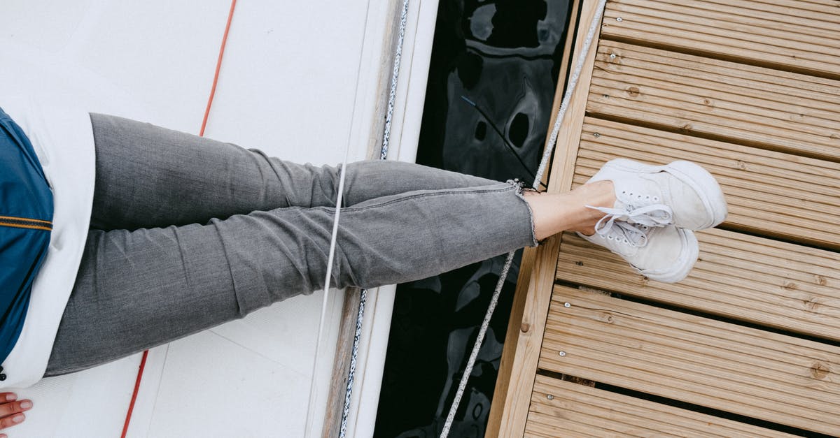 Where are the companies sailing from Lombok to Komodo? - Person in Gray Denim Jeans and White Sneakers Standing on White Wooden Door Where are the companies sailing from Lombok to Komodo? - Person in Gray Denim Jeans and White Sneakers Standing on White Wooden Door