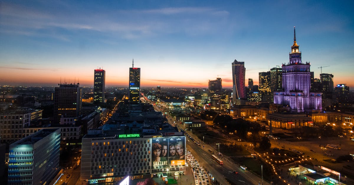 Where can I take the photos of Warsaw Skyline at night? - High-rise Buildings Under Blue Sky Where can I take the photos of Warsaw Skyline at night? - High-rise Buildings Under Blue Sky