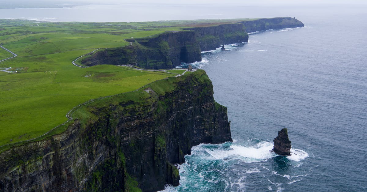 Where do you get a travel adaptor in Ireland? - Aerial Photography of Rock Next to water body Where do you get a travel adaptor in Ireland? - Aerial Photography of Rock Next to water body