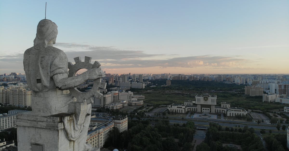 Where in Moscow is/was this 1980 Olympics logo sculpture located? - Aerial View of City Buildings Where in Moscow is/was this 1980 Olympics logo sculpture located? - Aerial View of City Buildings