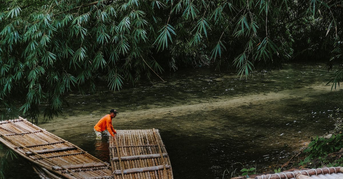 Where lies the closest tropical rain forest to Mainland Europe? - Man In The River A Pulling Bamboo Raft To The Water Where lies the closest tropical rain forest to Mainland Europe? - Man In The River A Pulling Bamboo Raft To The Water