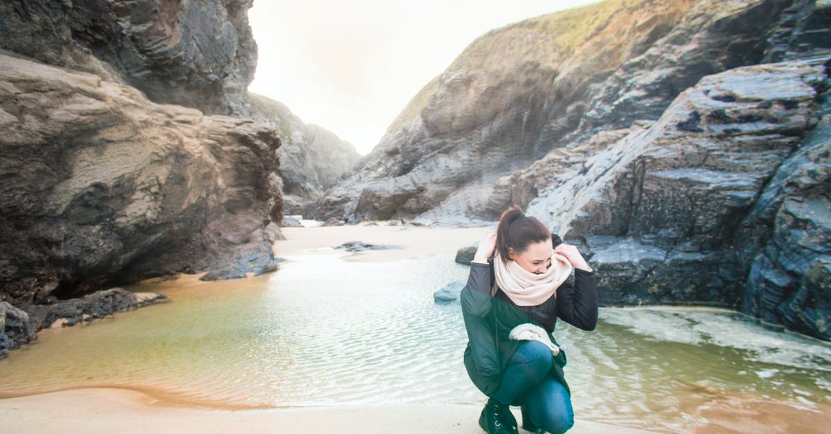Where on the Eastern Coast of the US can one find beaches beneath scenic ocean cliffs or bluffs? [closed] - Photo of Woman at the Seashore
