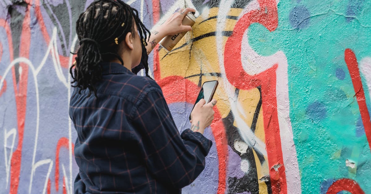 Where outside of Crimea can I experience Crimean Tatar culture? - Back view of unrecognizable female artist with black braided hair painting graffiti on wall with spray paint can on street Where outside of Crimea can I experience Crimean Tatar culture? - Back view of unrecognizable female artist with black braided hair painting graffiti on wall with spray paint can on street