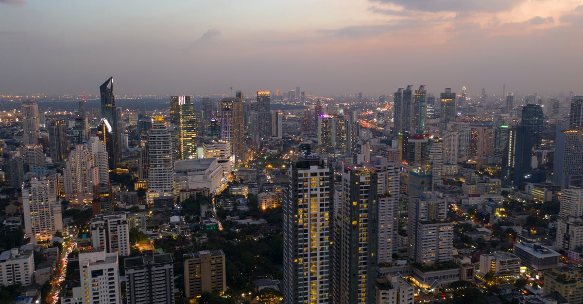 Which countries would allow me to remote work while I am travelling there [duplicate] - Remote picturesque scenery of contemporary city center with glowing skyscrapers and modern towers and buildings against cloudy sundown sky