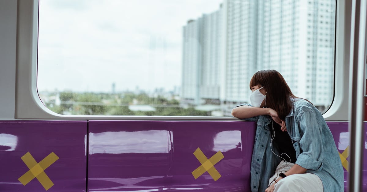 Which is safer in the event of a crash - forward-facing or rear-facing train seats? - Woman Wearing a Face Mask on the Subway Which is safer in the event of a crash - forward-facing or rear-facing train seats? - Woman Wearing a Face Mask on the Subway