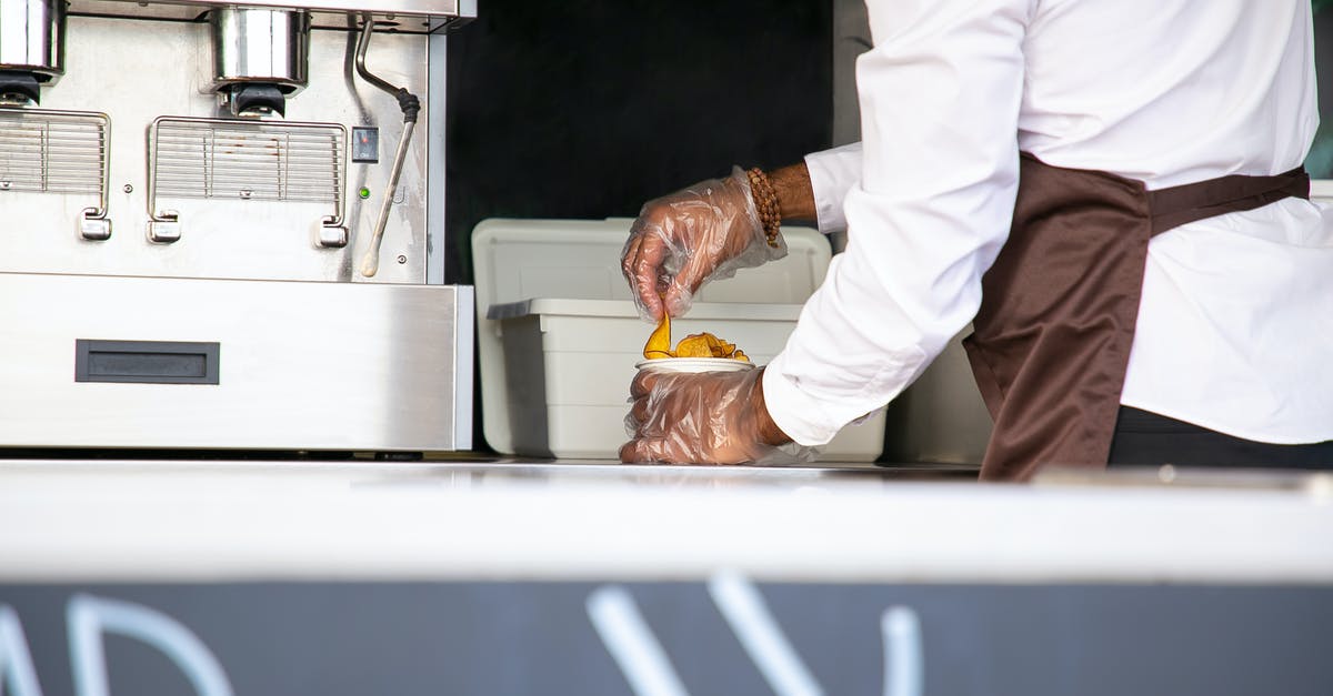 Why are airline meal portions so small? - Male chef preparing fried product at counter