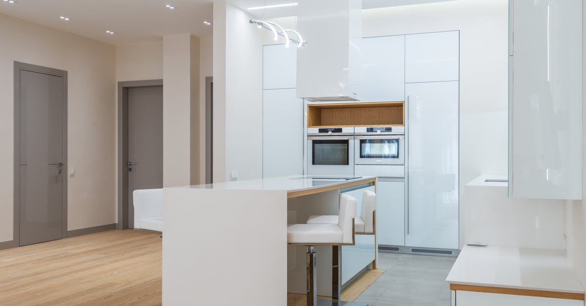 Why is the bathroom's light switch outside the room in some countries? - Interior of empty spacious kitchen with new white furniture in contemporary apartment with minimalistic design Why is the bathroom's light switch outside the room in some countries? - Interior of empty spacious kitchen with new white furniture in contemporary apartment with minimalistic design