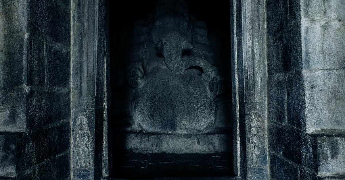 Will Customs in India figure out that I have two laptops? [duplicate] - Old stone sculpture of ancient god