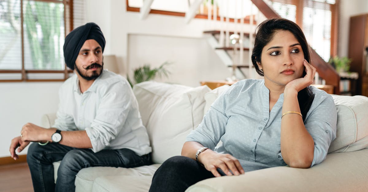 Will I have issues obtaining an Indian visa as a Pakistani-American? - Upset young Indian couple having argument while sitting on couch Will I have issues obtaining an Indian visa as a Pakistani-American? - Upset young Indian couple having argument while sitting on couch