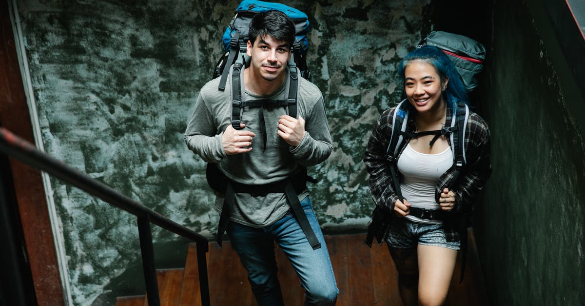 Will the Mozambican authorities allow a tourist to cycle from Maputo to Pemba? [closed] - From above of positive diverse couple of travellers with backpacks standing together on narrow wooden staircase