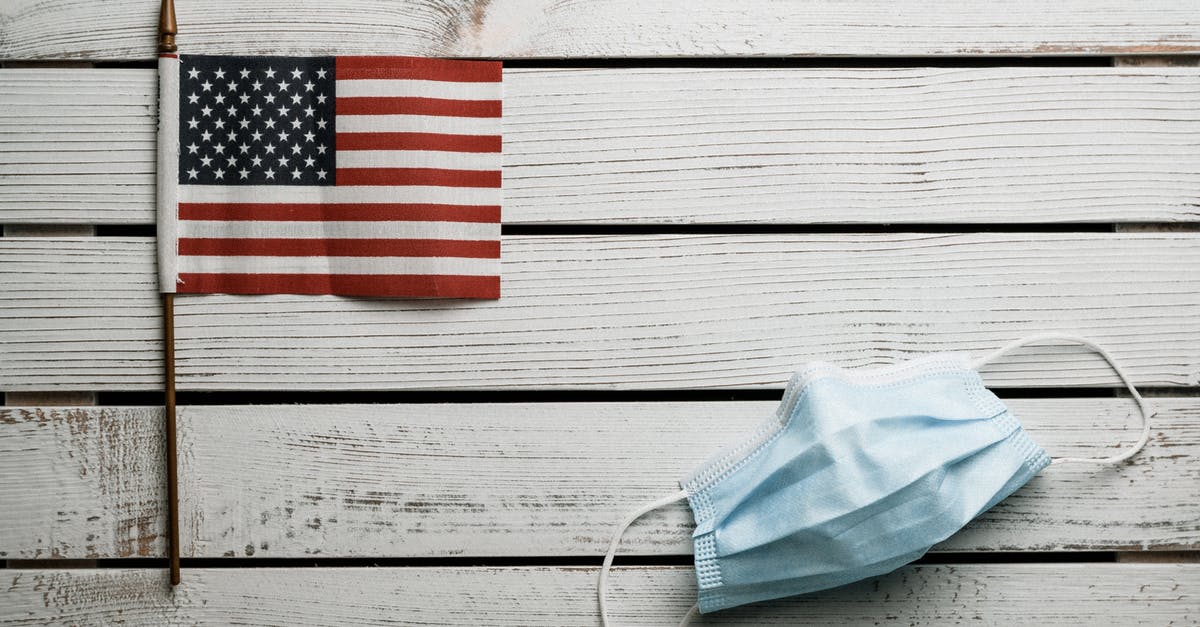 Zika virus and the Dominican Republic - American Flag and disposable mask on wooden table Zika virus and the Dominican Republic - American Flag and disposable mask on wooden table