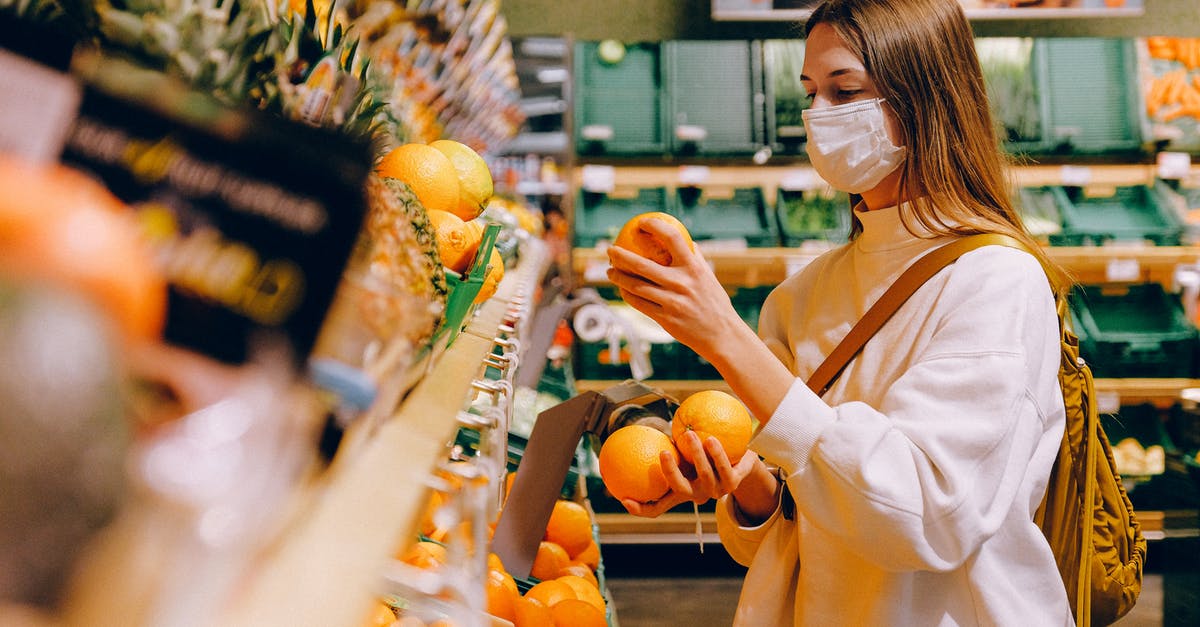 Zika virus and the Dominican Republic - Woman Wearing Mask in Supermarket Zika virus and the Dominican Republic - Woman Wearing Mask in Supermarket